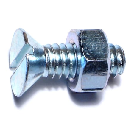 Midwest Fastener 1/4"-20 x 3/4 in Slotted Flat Machine Screw, Zinc Plated Steel, 25 PK 60722
